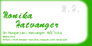 monika hatvanger business card